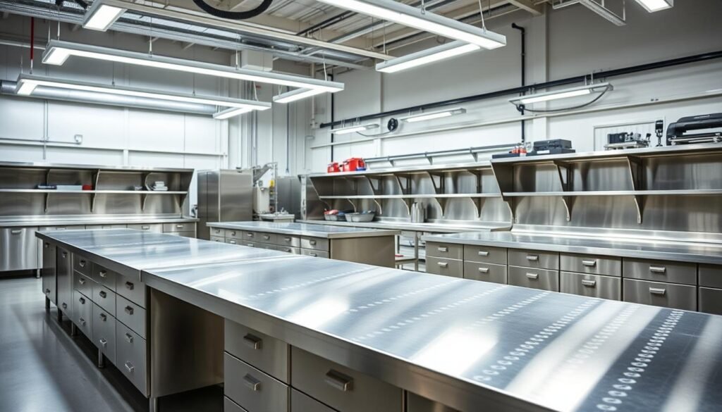 5 razões para escolher bancadas de aço inox em projetos de engenharia com alto tráfego